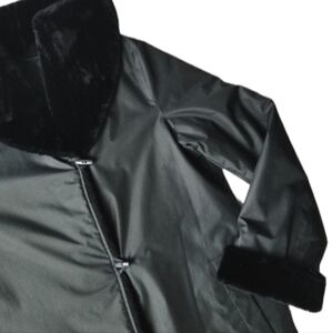 ENSIGN COLLECTION Black Coat w/ Faux Fur Dress Coat!